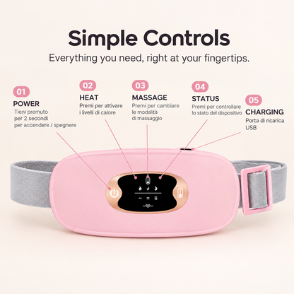 Novaelle™ Cordless Heated Massage Menstrual Relief Belt